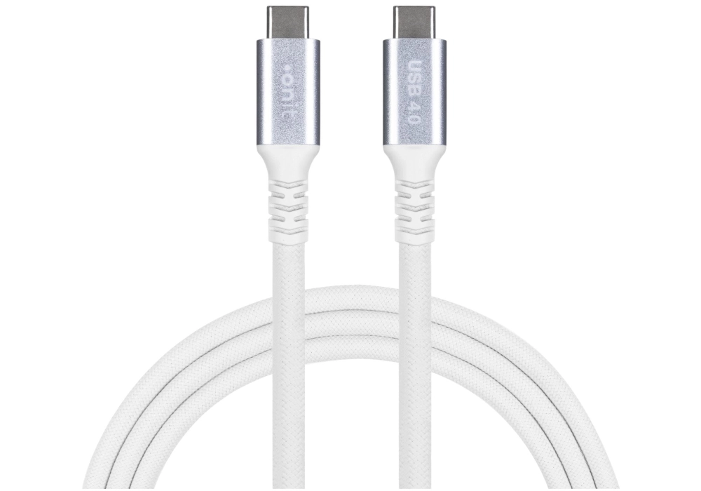 onit Câble USB4 Premium USB C - USB C 1 m, Blanc