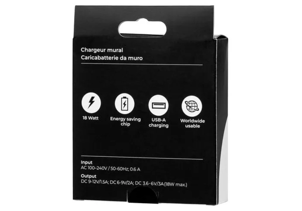 onit Chargeur mural USB-A QC3.0 18 W Blanc