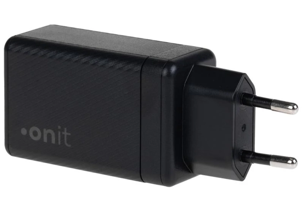 onit Chargeur mural USB Dual QC4+ 65 W GaN Noir