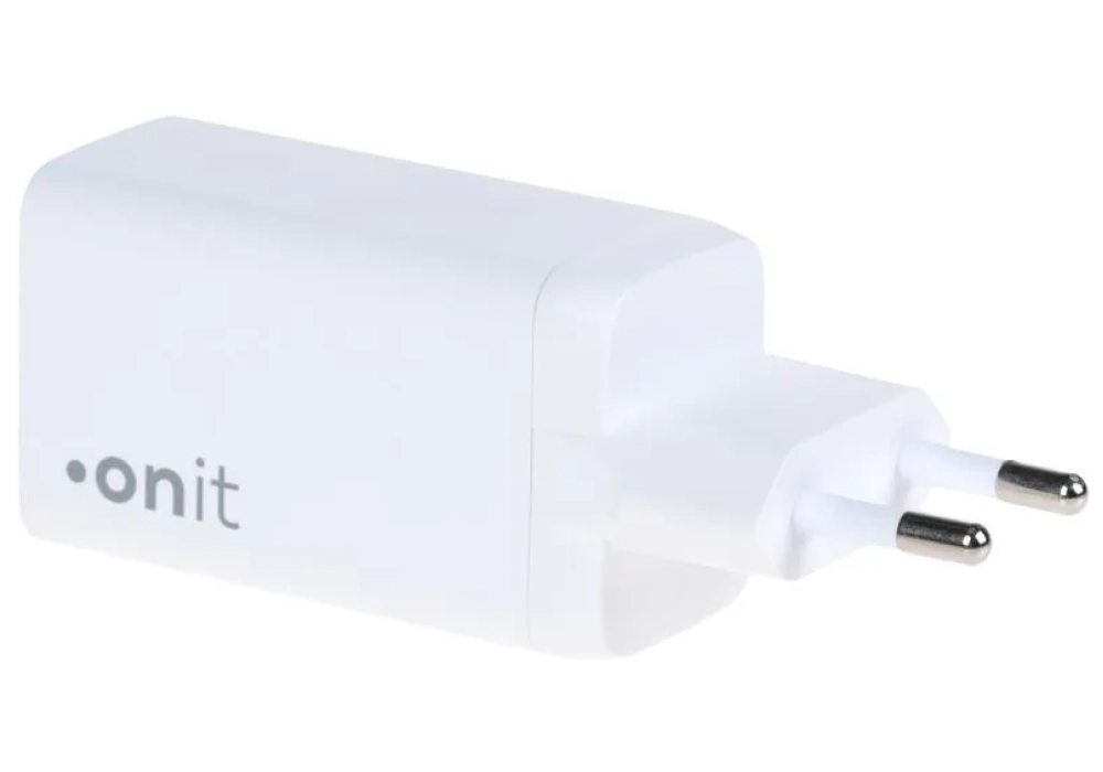 onit Chargeur mural USB Trial QC4+ 65 W GaN Blanc