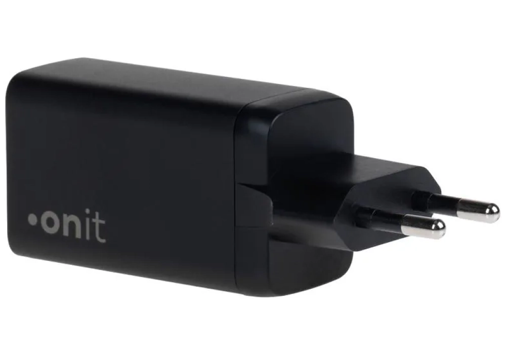 onit Chargeur mural USB Trial QC4+ 65 W GaN Noir