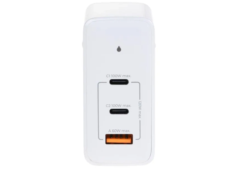 onit Chargeur mural USB Trial QC5.0 120 W GaN Blanc