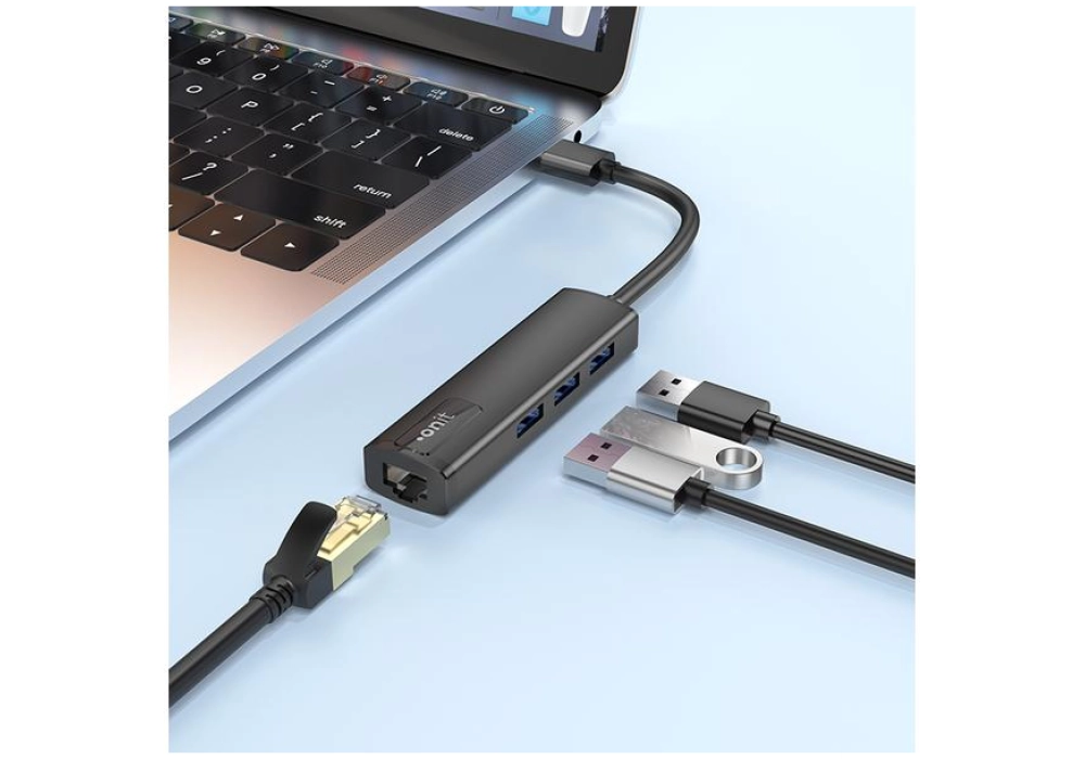 onit Hub USB-A avec port RJ45