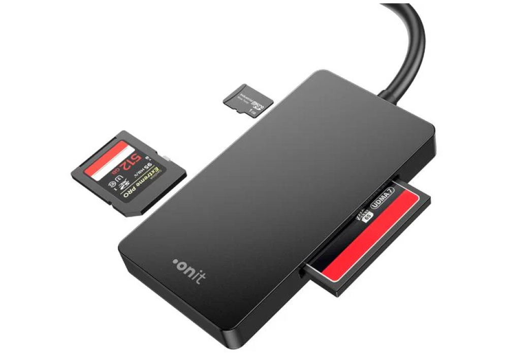 onit Lecteur de carte mémoire USB-C 3 en 1