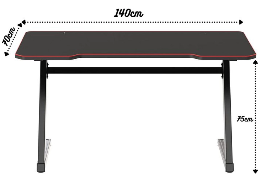 Oplite Tilt XL Gaming Desk (Noir)