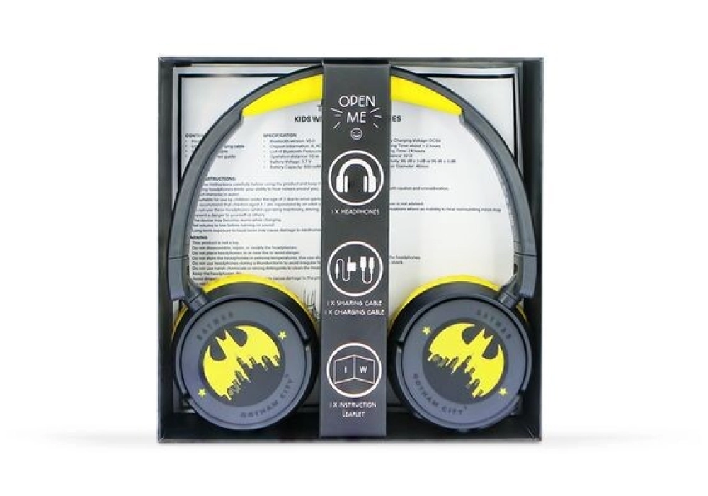 OTL Casques extra-auriculaires Batman Gotham City Noir