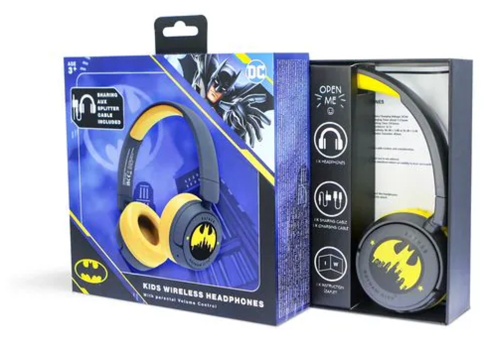 OTL Casques extra-auriculaires Batman Gotham City Noir