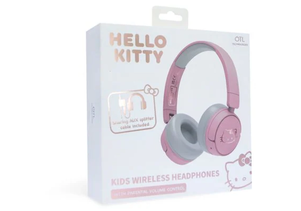 OTL Casques extra-auriculaires Hello Kitty Rose; Blanc