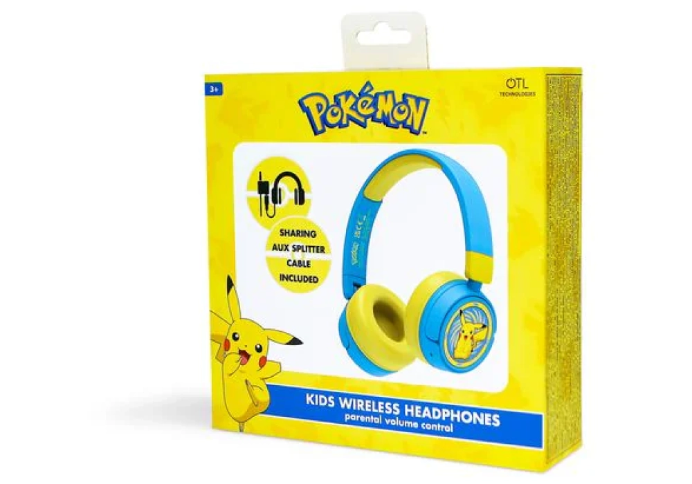 OTL Casques extra-auriculaires Pokémon Pikachu Jaune