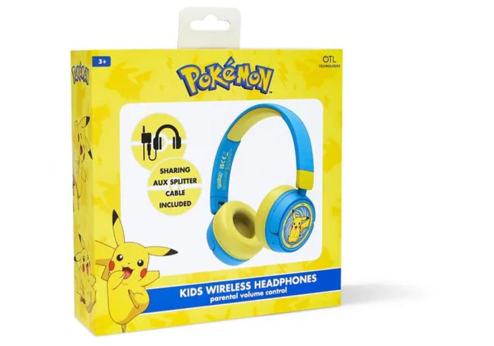 OTL Casques extra-auriculaires Pokémon Pikachu Jaune