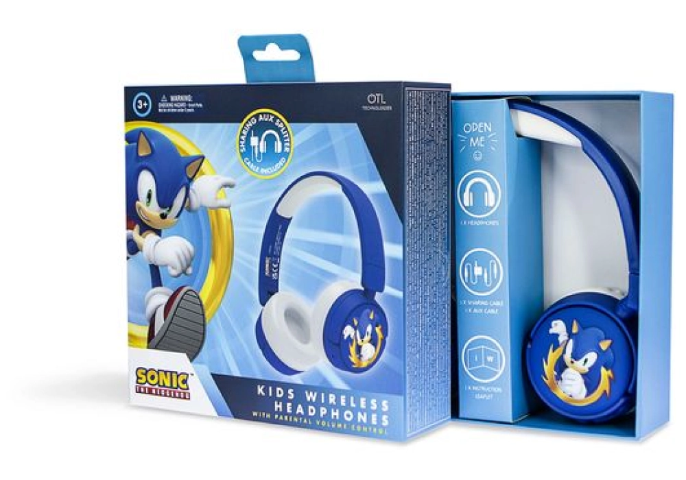 OTL Casques extra-auriculaires Sonic the Hedgehog Bleu; Blanc