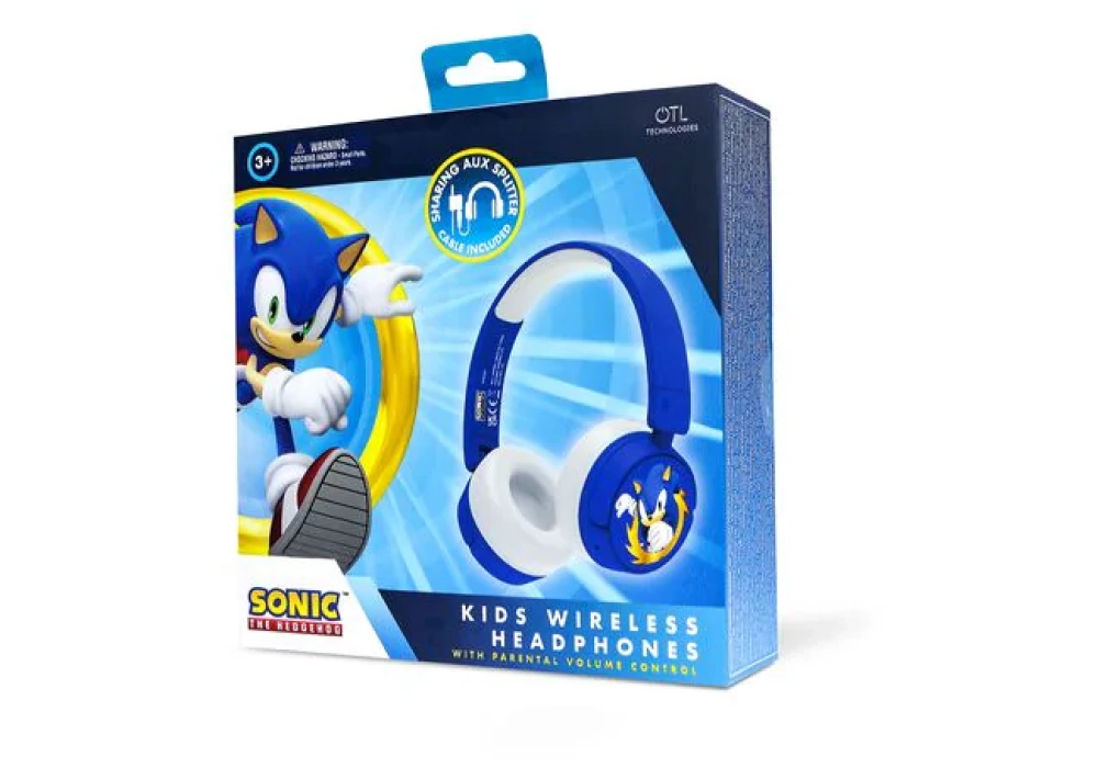 OTL Casques extra-auriculaires Sonic the Hedgehog Bleu; Blanc