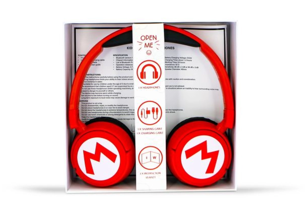 OTL Casques extra-auriculaires Super Mario Rouge