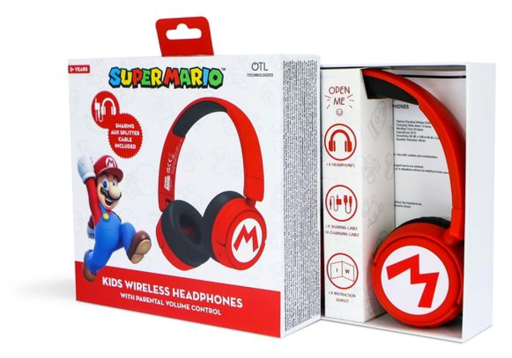 OTL Casques extra-auriculaires Super Mario Rouge