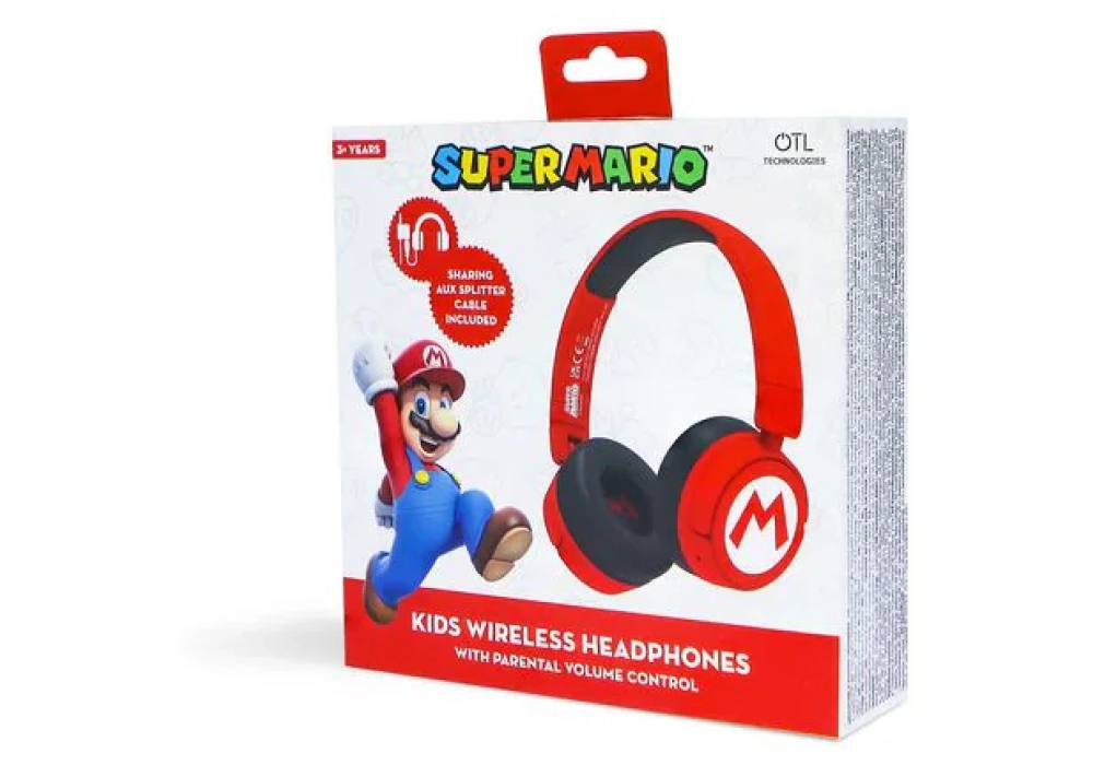 OTL Casques extra-auriculaires Super Mario Rouge