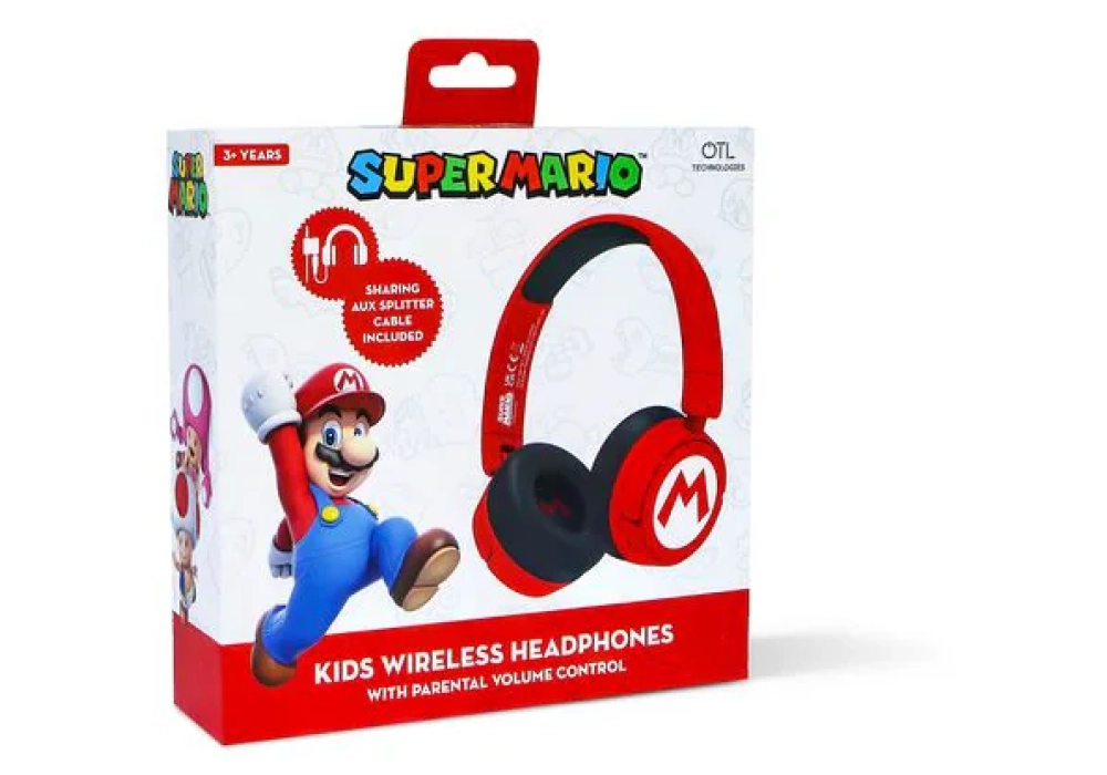 OTL Casques extra-auriculaires Super Mario Rouge