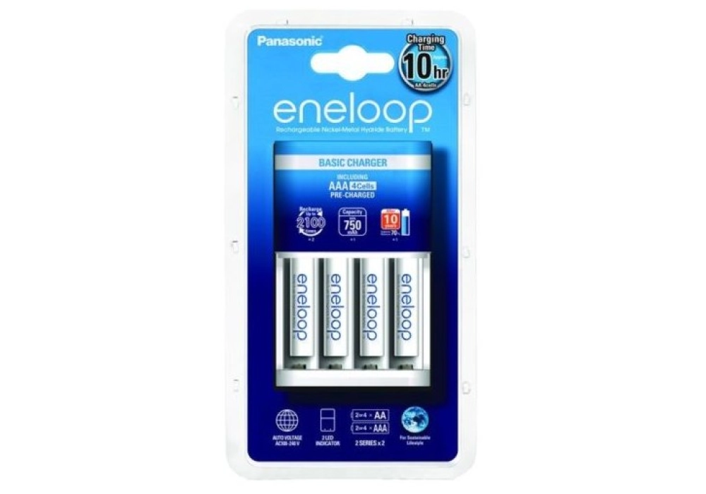 Panasonic Charger CC51 + 4x eneloop AAA Ni-MH