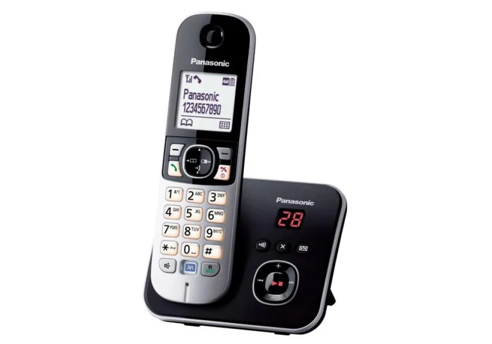 Panasonic Téléphone sans fil KX-TG6821SLB Noir