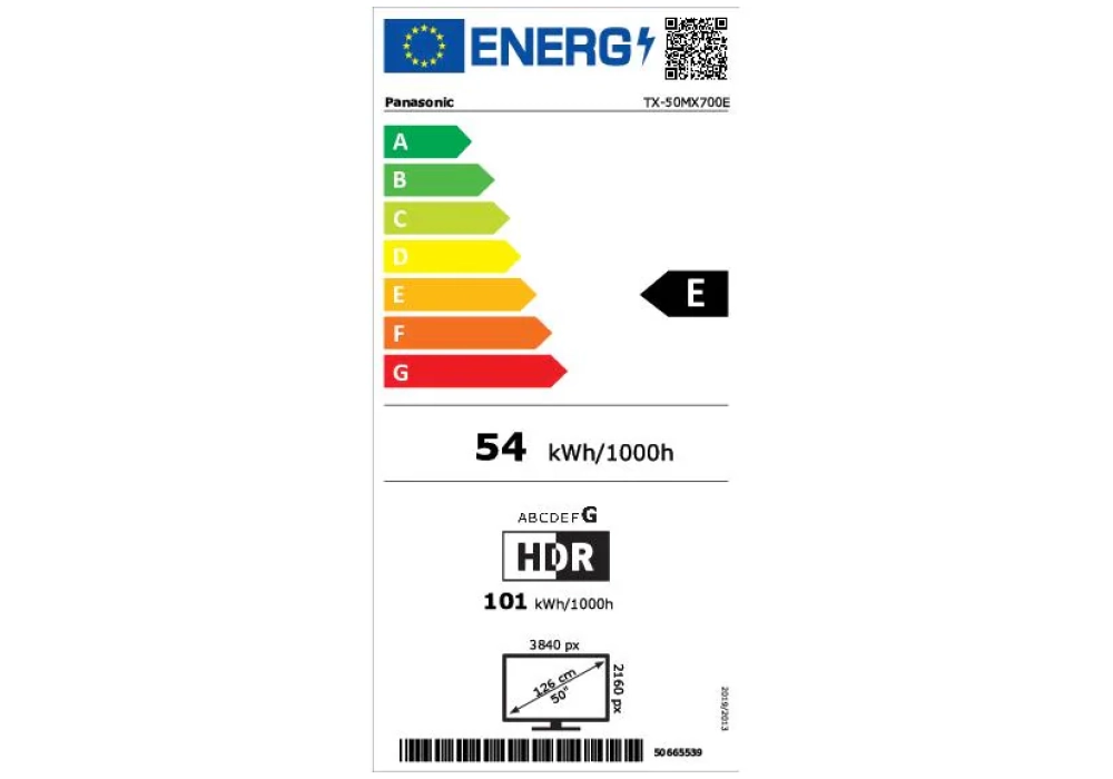 Panasonic TV TX-50MX700E 50", 3840 x 2160 (Ultra HD 4K), LED-LCD