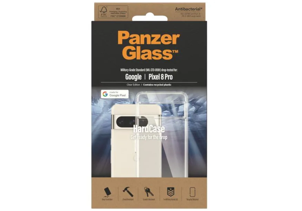 Panzerglass Coque arrière HardCase Pixel 8 Pro Transparent