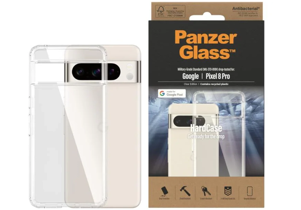 Panzerglass Coque arrière HardCase Pixel 8 Pro Transparent