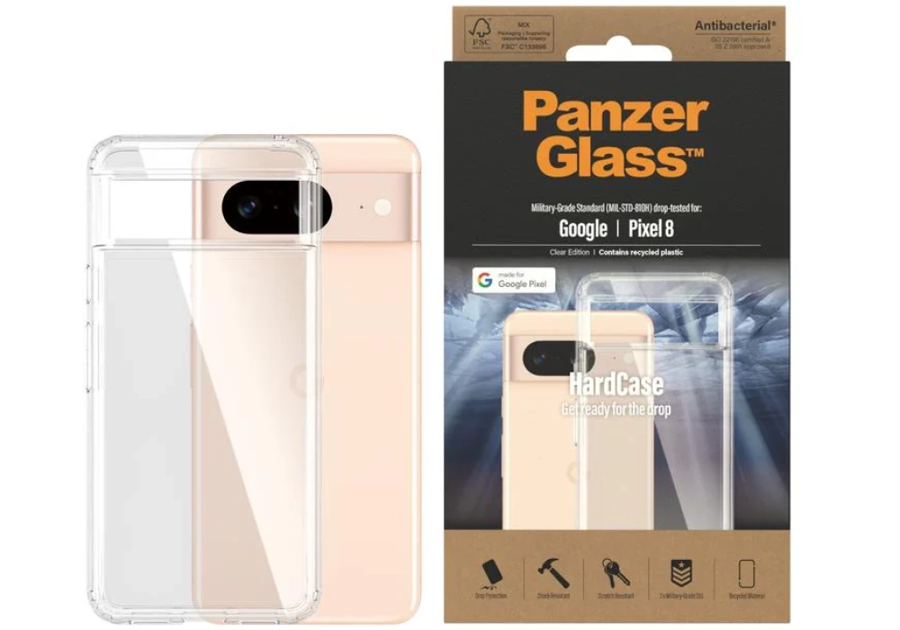 Panzerglass Coque arrière HardCase Pixel 8 Transparent