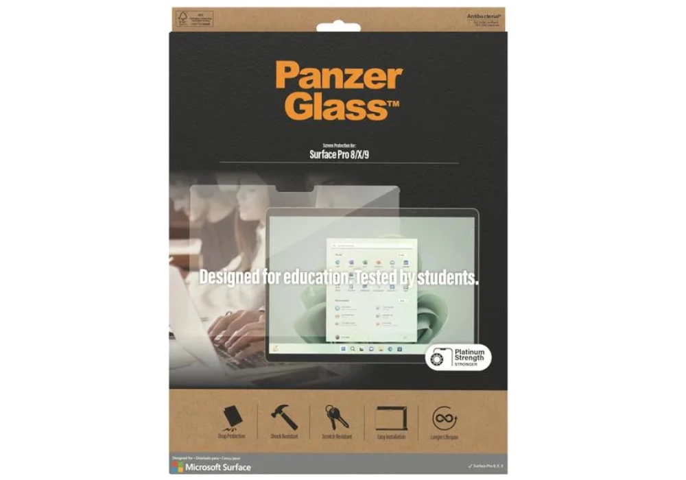 Panzerglass Films protecteurs pour tablettes Surface Pro X/ Pro 8 / Pro 9