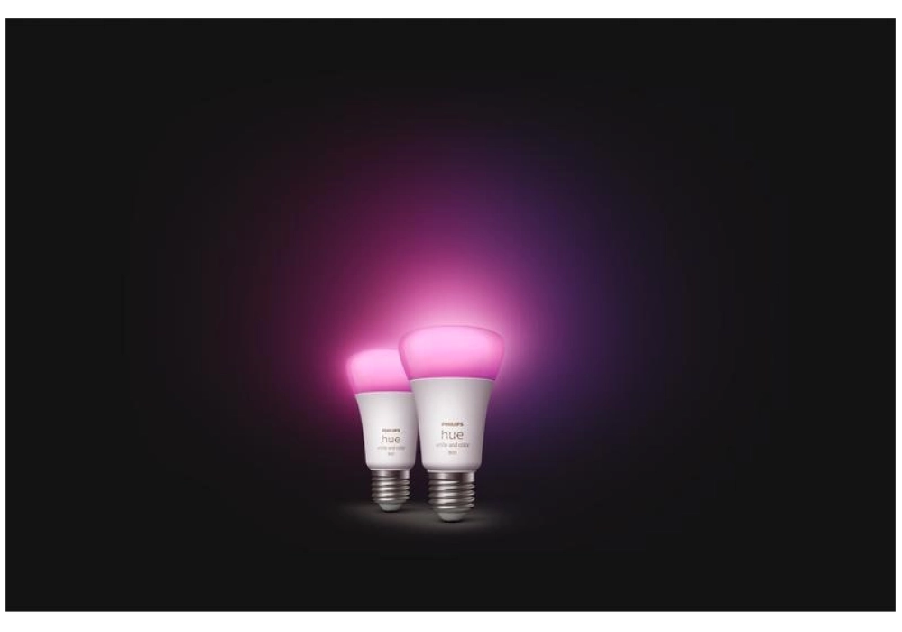 Philips Hue Ampoule White & Color Ambiance, E27, 2 pièces, BT