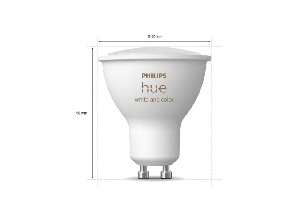 Philips Hue Ampoule White & Color Ambiance, GU10, BT