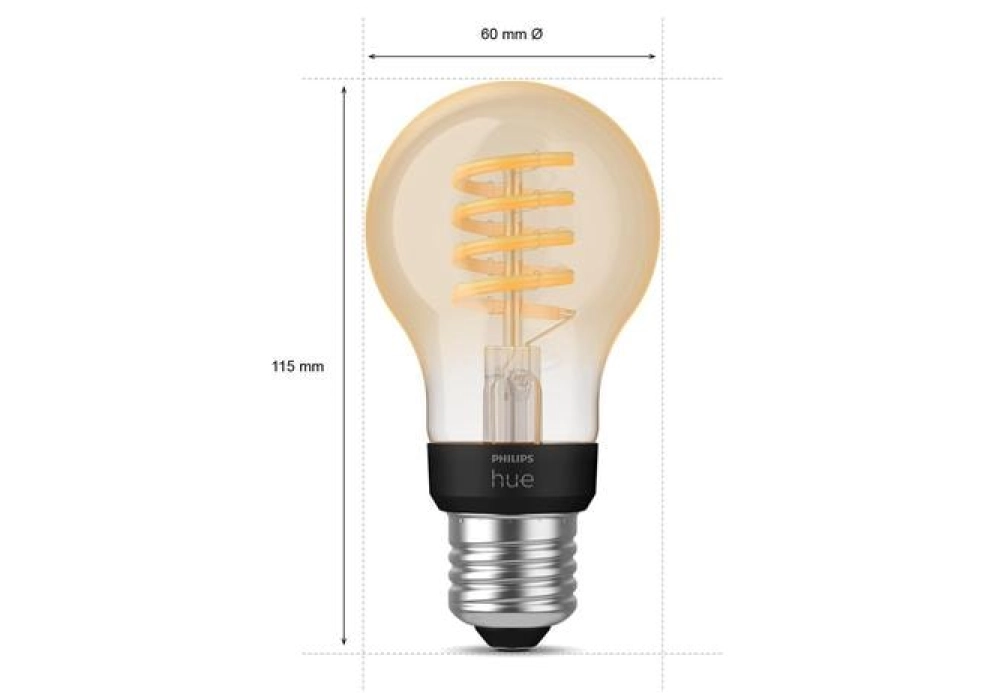 Philips Hue Ampoule White Ambiance, E27, Filament, Bluetooth