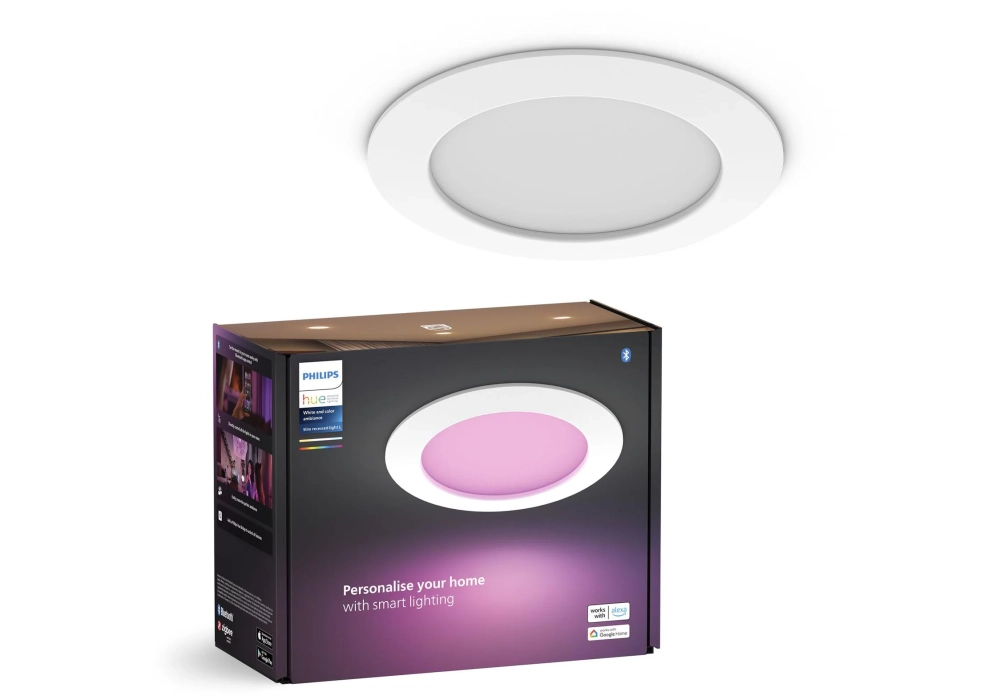 Philips Hue White & Color Ambiance Slim Recessed 170 mm blanc