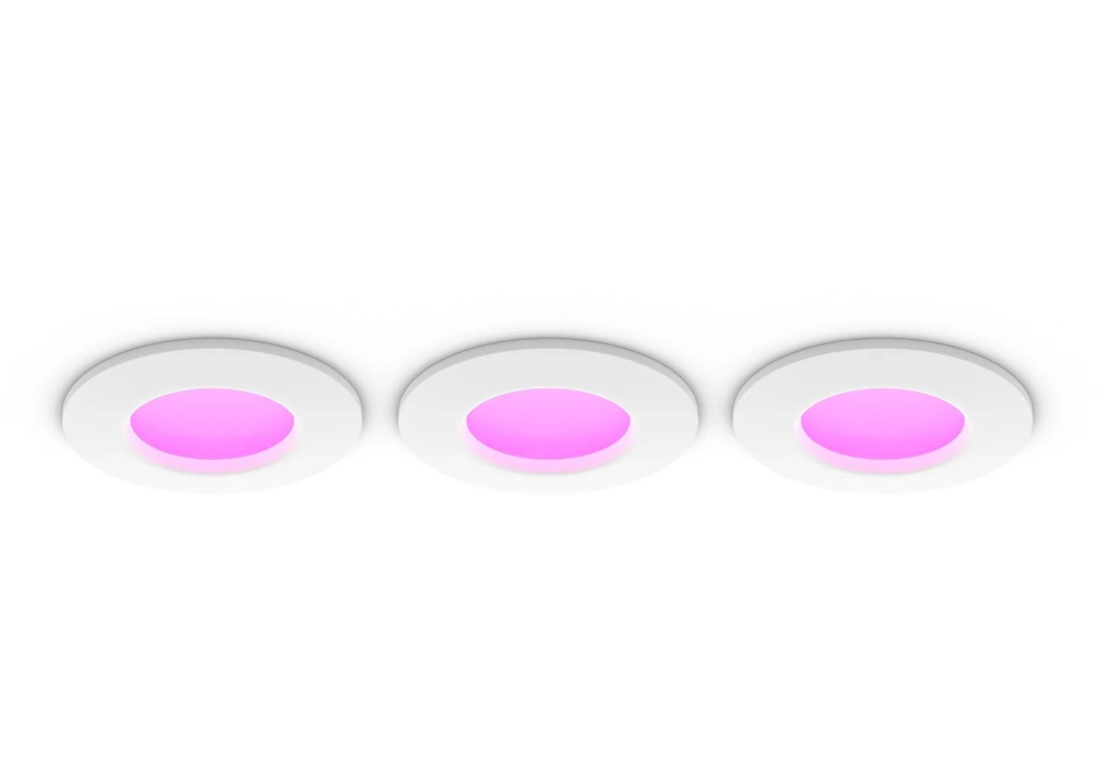 Philips Hue White & Color Ambiance Slim Recessed 90 mm 3 pièces blanc