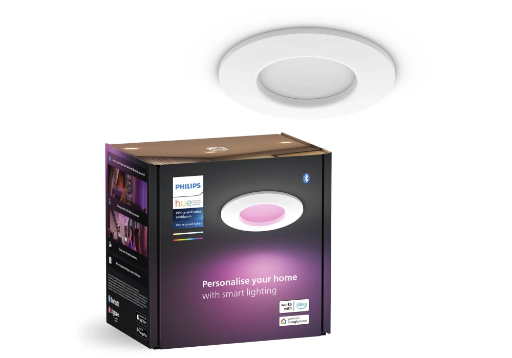 Philips Hue White & Color Ambiance Slim Recessed 90 mm blanc