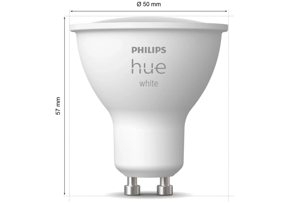 Philips Hue White GU10 pack double 2 x 400 lm