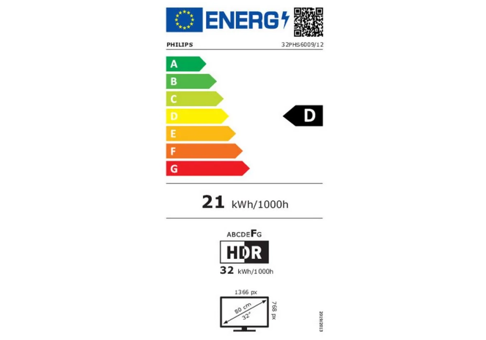 Philips TV 32PHS6009/12 32", 1280 x 720 (HD720), LED-LCD