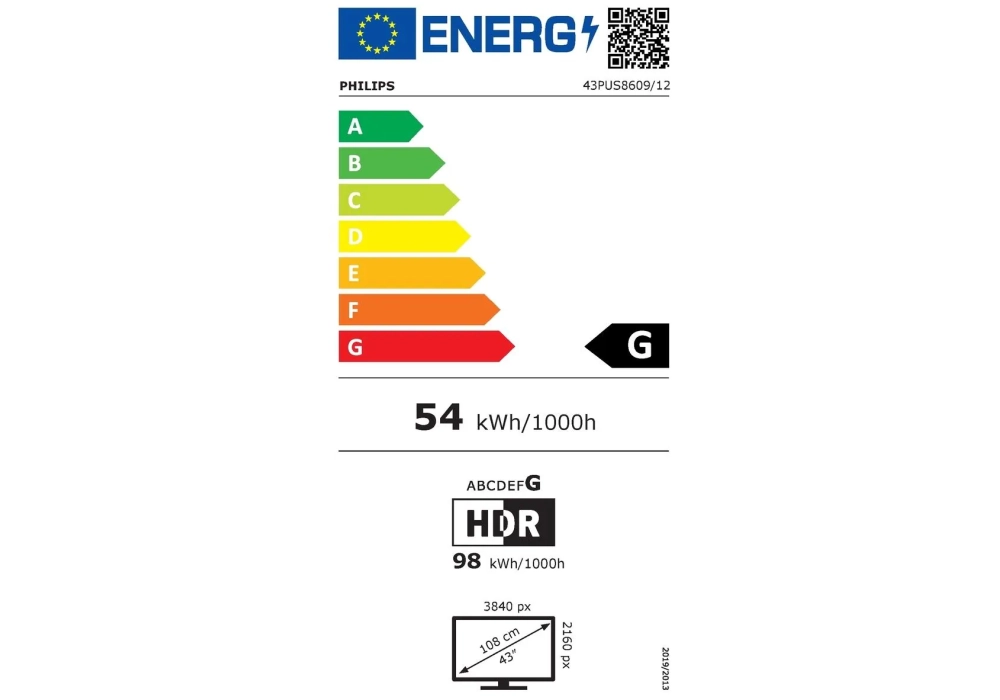 Philips TV 43PUS8609/12 43", 3840 x 2160 (Ultra HD 4K), LED-LCD