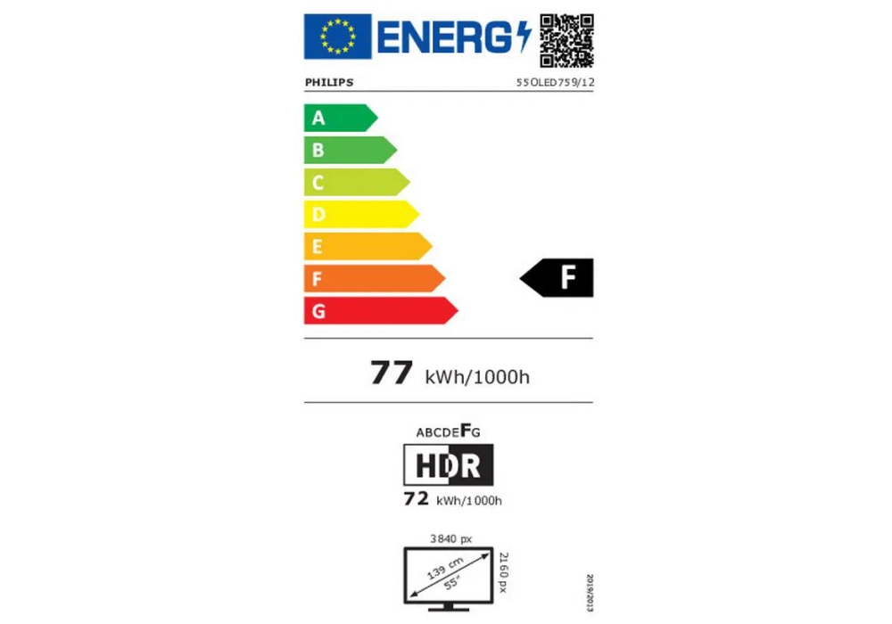 Philips TV 55OLED759/12 55", 3840 x 2160 (Ultra HD 4K), OLED