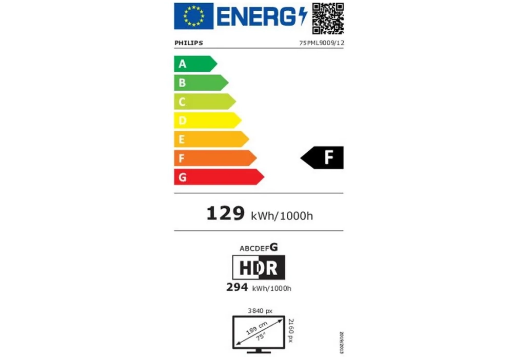 Philips TV 75PML9009/12 75", 3840 x 2160 (Ultra HD 4K), LED-LCD