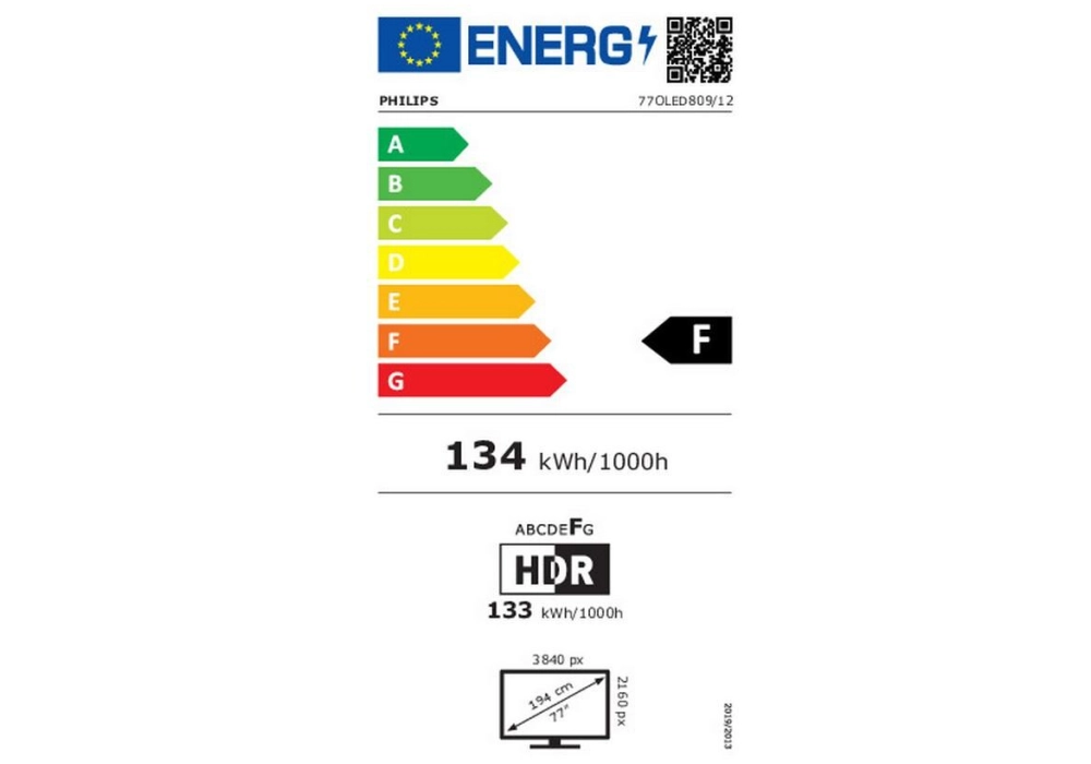 Philips TV 77OLED809/12 77", 3840 x 2160 (Ultra HD 4K), OLED