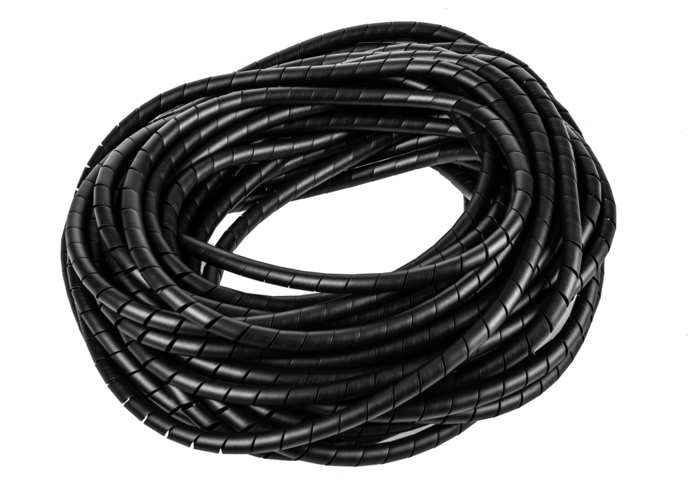 Plica Tuyau en spirale 25 m x 12 mm Noir