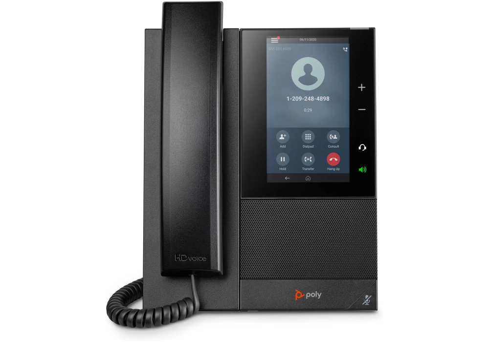 Poly Téléphone de bureau CCX 505 SIP Noir