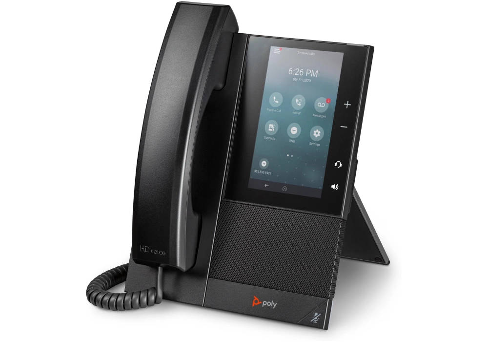 Poly Téléphone de bureau CCX 505 SIP Noir