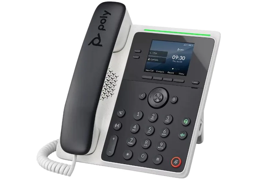 Poly Téléphone de bureau Edge E100 Noir/Blanc