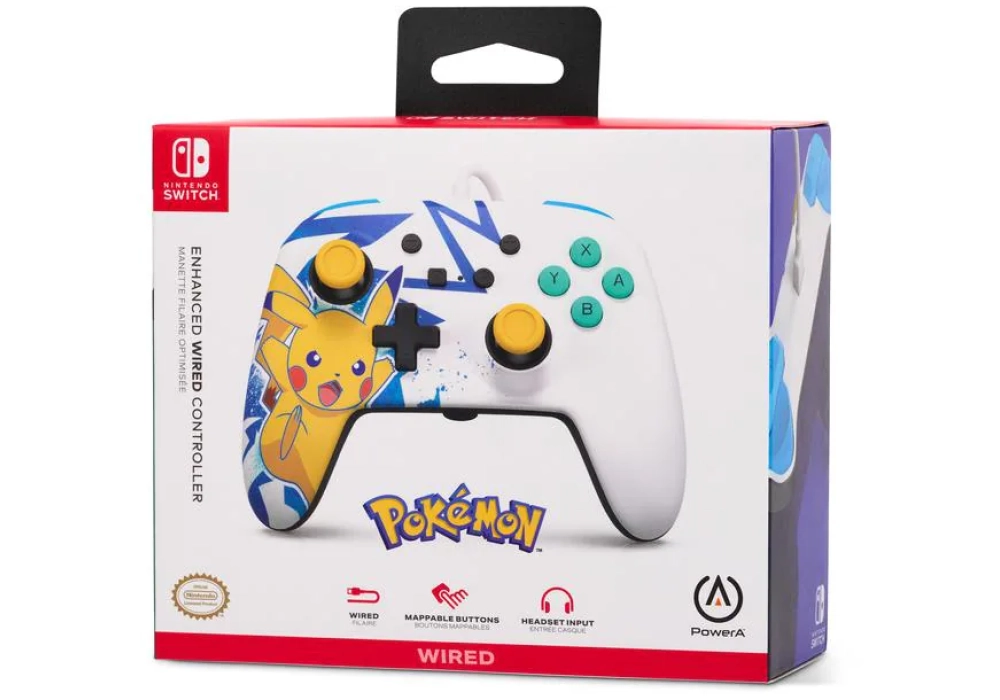 Power A Enhanced Wired Controller (Pikachu High Voltage)