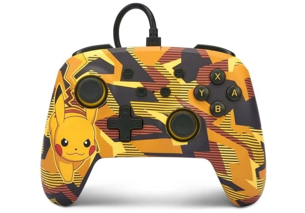 Power A Enhanced Wired Controller Camo Storm Pikachu