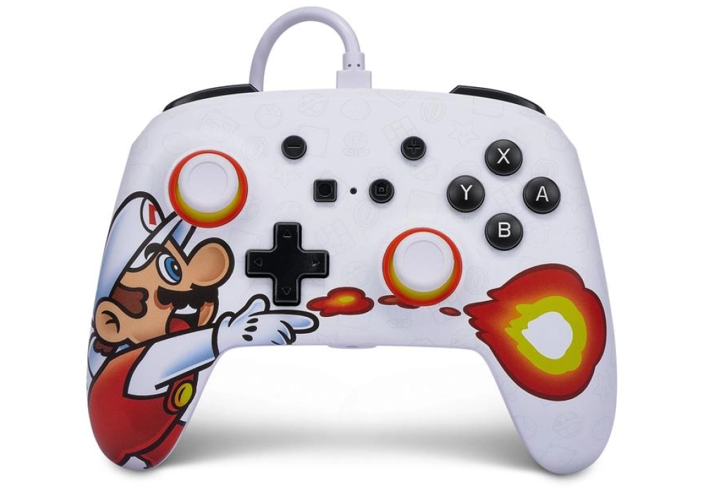 Power A Enhanced Wired Controller Fireball Mario