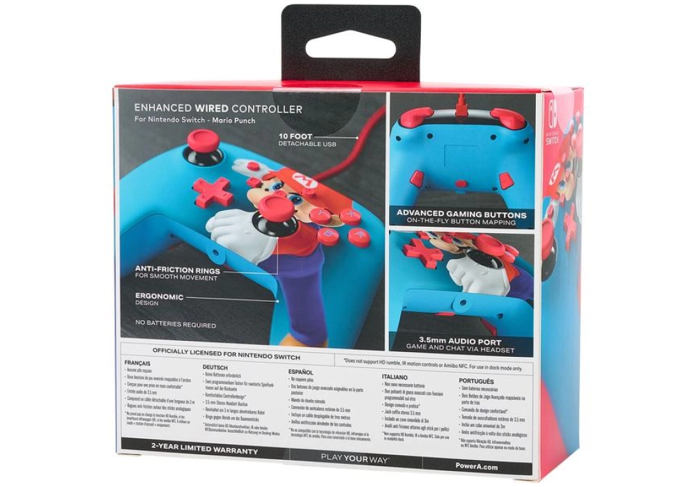 Power A Enhanced Wired Controller Mario Punch