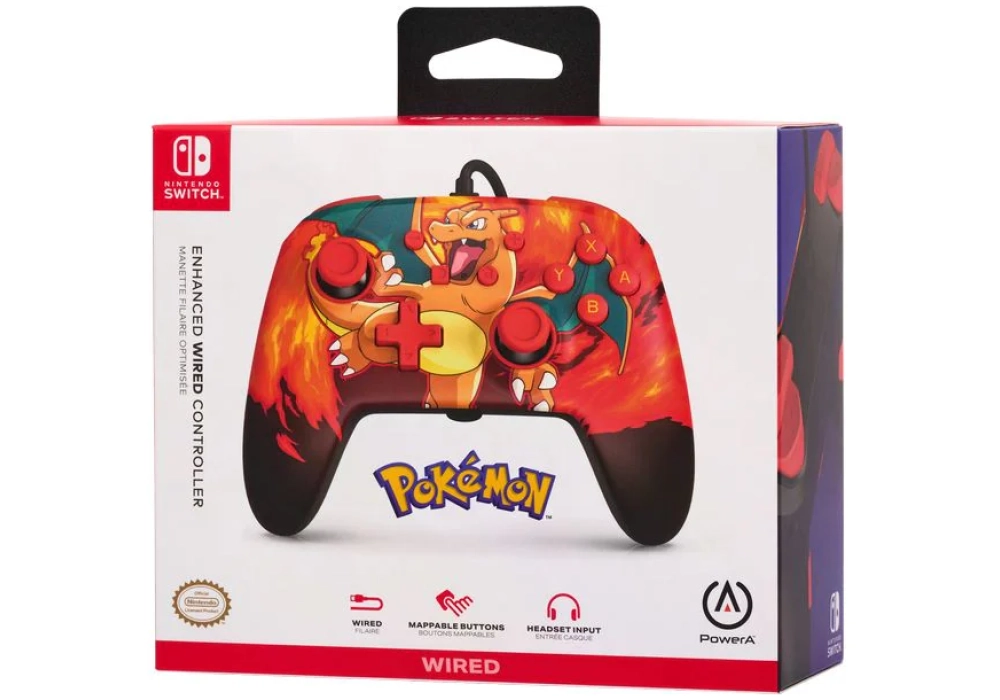 Power A Enhanced Wired Controller Pokémon: Charizard Vortex