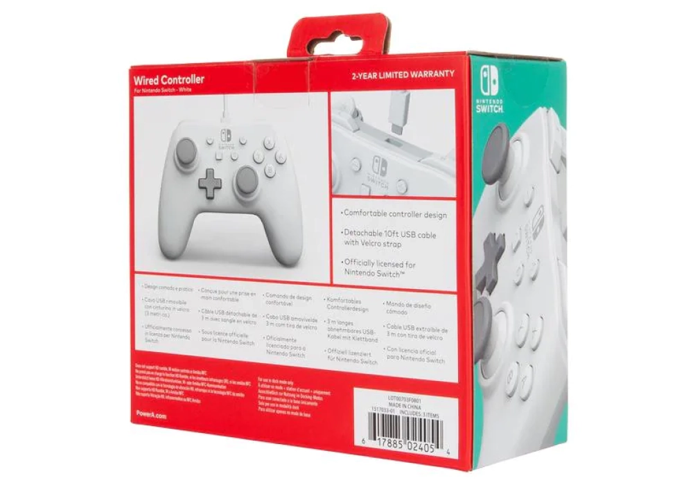 Power A Wired Controller Switch Blanc