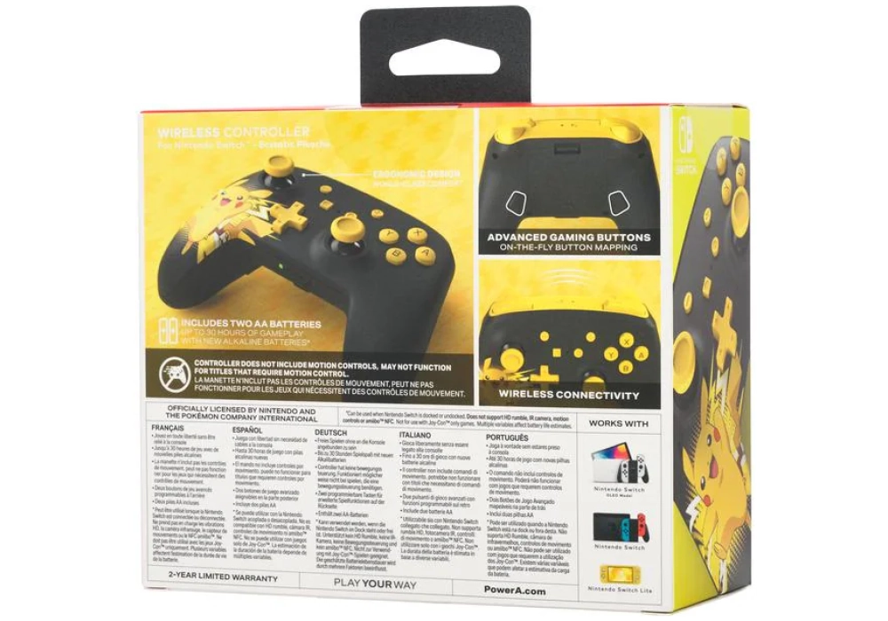 Power A Wireless Controller Pikachu Ecstatic